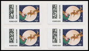 US CVP111 A Visit from St Nick Kiosk ATM F block 4 MNH 2021 - Picture 1 of 1