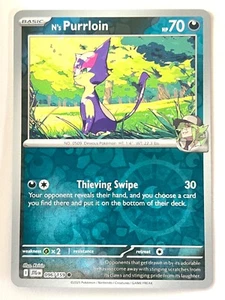 N’s Purrloin 096/159 Reverse Holo Journey Together Pokemon Pack Fresh Near Mint - Picture 1 of 6
