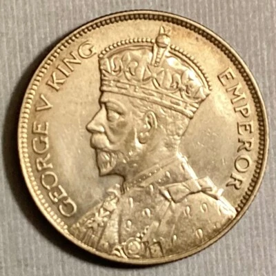 1935 New Zealand George V  Silver Half Crown Choice AU cd - Image 1 of 2