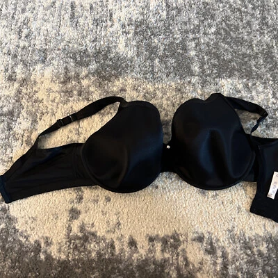 Sujetador Cacique Negro Cobertura Completa Suave Ligeramente Forrado Con Aros Lane Talla 40H Foto 1 de 4