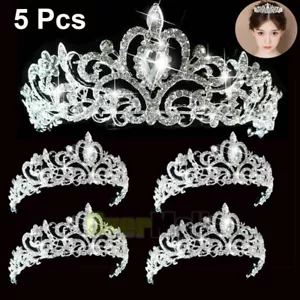 5x Crystal Crown Headwear Bridal Wedding Hair Accessories Bride Tiaras Princess - Picture 1 of 12