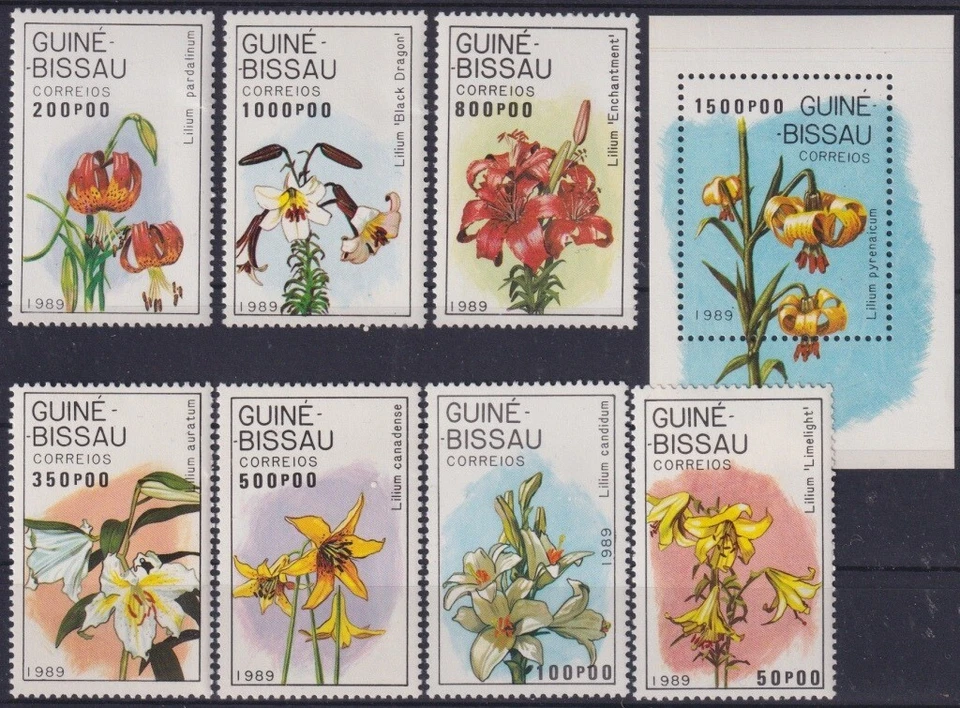 F-EX2035 GUINEA-BISSAU MNH 1989 FLOWERS FLORES - Image 1 of 1