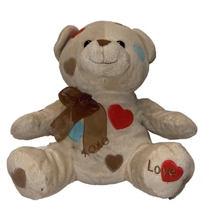 Cinta de corazones de peluche suave de ensueño oso de peluche beige surtido colores - Imagen 1 de 10