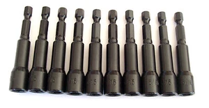 10 GOLIATH 5/16" IMPACT MAGNETIC NUT SETTER DRIVER IMNS516 FITS DEWALT DRILL GUN - Picture 1 of 3