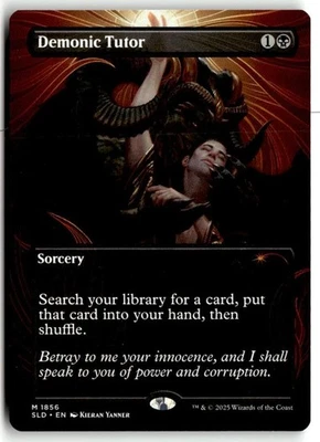 IN-HAND - Demonic Tutor - Secret Lair x KIERAN YANNER ENG NM NON-FOIL - Image 1 of 2