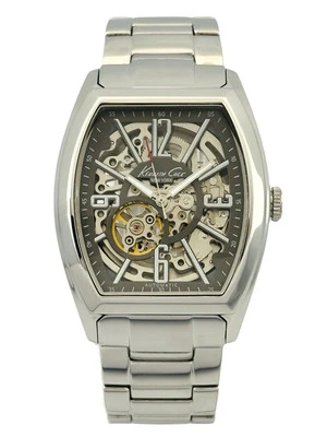 Reloj de Vestir Kenneth Cole NY KC9033 Para Hombre Automático Esqueleto Forma Barril Estuche Foto 1 de 4