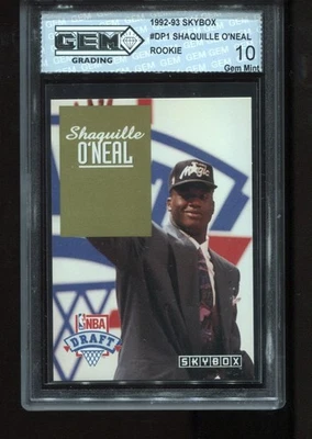 Shaquille O'Neal Rookie 1992-93 Skybox Draft Pick #DP1 RC Card Magic GEM MINT 10 - Image 1 of 2