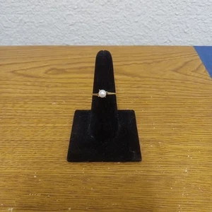 Ring Women's Size 7 - 10K Gold with Single Untested Pearl READ FULL DESCRIPTION - Picture 1 of 10