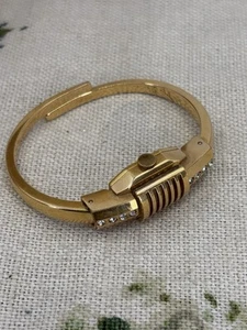 VINTAGE 1940s MuDu gold ladies dress watch bangle style evening - Imagen 1 de 12