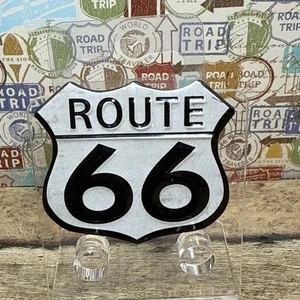 Route 66 Refrigerator Magnet Vintage Road Sign Travel Souvenir Retro Collectible - Picture 1 of 8