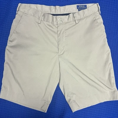Pantalones Cortos Polo Ralph Lauren Calce Clásico Rendimiento 9" Caqui Tostado Talla 32 Preppy Golf Foto 1 de 4
