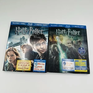 Harry Potter And The Deathly Hallows Part 1 And 2 Blu-ray/DVD Combo New - Picture 1 of 24
