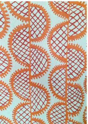 Hable Murano Tangelo Outdoor Water Resistant Orange Red Beige Upholstery Fabric - Image 1 of 3