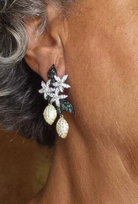 ORECCHINI PAVETTATI CON LIMONI, orecchini da sera, orecchini gialli - Immagine 1 di 4