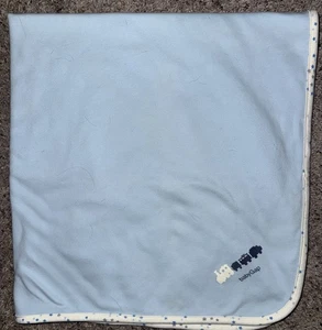 BABY GAP Coperta Neonato Cotone Azzurro Chiaro/Avorio Treno Stampa Stella Ragazzo 2008 Vintage - Foto 1 di 7