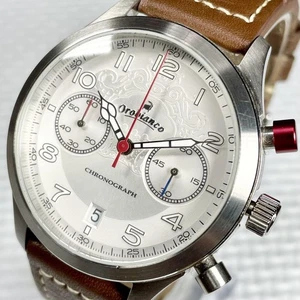Orobianco Herrenuhr Chronograph Datum Ledergürtel Batterie - Bild 1 von 15