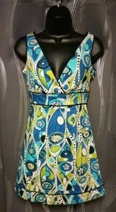 Arden B.• Size XS• Sleeveless• Plunge V-Neck• Empire Waist• Lined•Mini Sundress• - Picture 1 of 12