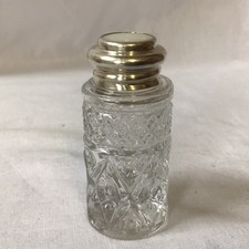 Vaso pepe in vetro stampato argento sterling superiore a vite