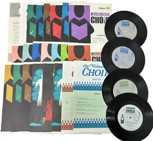 LOT 23 Vintage VOLUNTEER CHOIR Magazines Religious Sheet Music + (4) 33 Records - Picture 1 of 15