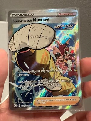 1x Rapid Strike Style Mustard TG27/TG30 Ultra Rare Pokemon TCG NM 1115#226-228 - Image 1 of 4