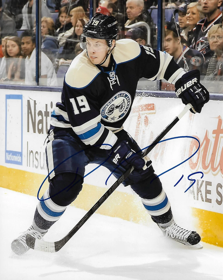 Foto autografada assinada por Columbus Blue Ryan Johansen 8x10 NHL certificado de autenticidade  - Imagem 1 de 1