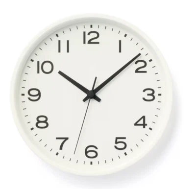 Кварцевые белые аналоговые большие настенные часы MUJI MJ-ACLW2 D264 длина 45 мм Япония новые - Изображение 1 из 4