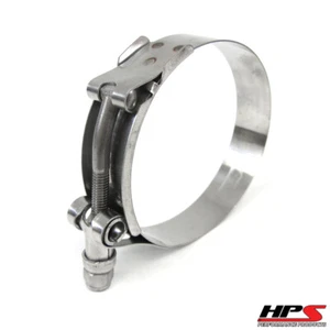 HPS 3.13"-3.44" Stainless Steel T-Bolt Hose Clamp Size # 72 for 2-7/8" ID hose - Foto 1 di 1