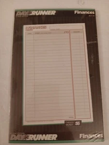 Day Runner 5.5" X 8.5" Binder Itemized Finances Expense Report Pages Package - Picture 1 of 5