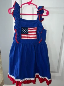 Blue girls dress with American flag - Picture 1 of 2