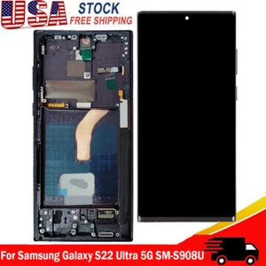 Conjunto de pantalla táctil pantalla LCD para Samsung Galaxy S22 Ultra 5G SM-S908U + marco - Imagen 1 de 7