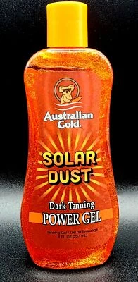 Australian Gold SOLAR DUST Dark Tanning POWER GEL Glistening Bronze Glow 8 oz - Image 1 of 4