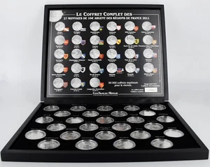 Le coffret des 27 régions de France 2011 avec les 27 pièces de 10€ Argent 500‰ - Photo 1/9