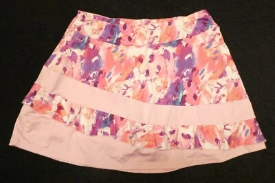 Kyodan Mujer Rosa/Multicolor Estampado Fitness/Entrenamiento Tenis Skort Talla M Foto 1 de 3