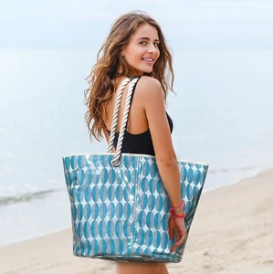 Large TPU Waterproof Beach Tote Bag with Zip - Picture 1 of 22