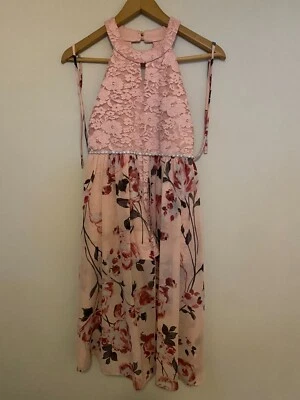 Tip Top Kids Gold Party Dress  with Gem stones size 8 also has string to adjust - Image 1 of 4