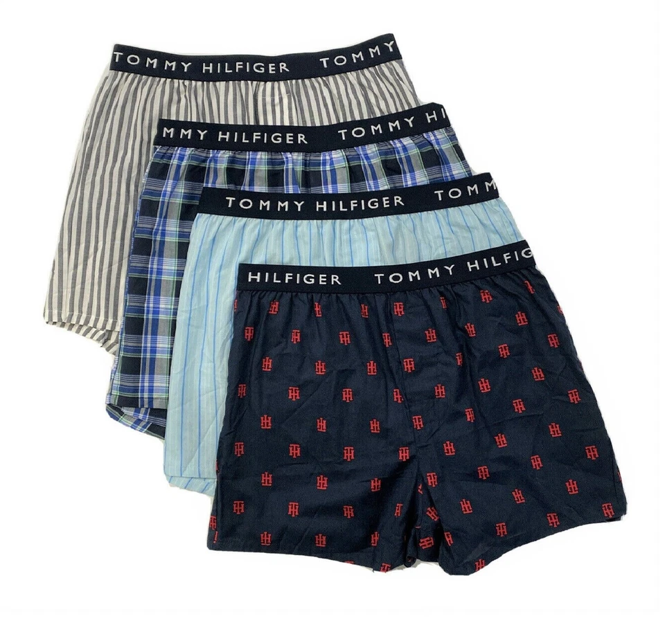 TOMMY HILFIGER MEN X4 - JUPITER MEDIUM - 4 PACK SLIM FIT WOVEN BOXER UNDER - Image 1 of 1