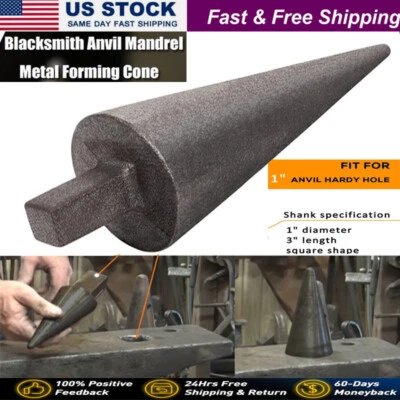 Blacksmith Anvil Mandrel Metal Forming Cone 1" Hardy Tool - Image 1 of 4