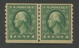 Unites States 1¢ Coil Postage Stamp #412 MNH OG Guideline Pair Certified - Picture 1 of 3