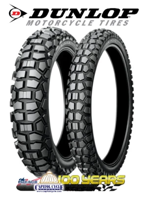 DUNLOP D605 DUAL SPORT TIRE SET 90/90-21 AND 4.60-17 - 2 TIRES KLR650 DR650 DOT - Image 1 of 4