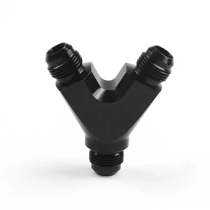 For 3-Way Y-Block Fitting Adapter AN6 6-AN Male to 2X AN6 6-AN Male Black - Picture 1 of 6