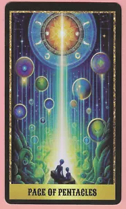Page of Pentacles, Minor Arcana, Single Swap Tarot Card, Space Alien, Near Mint - Picture 1 of 3