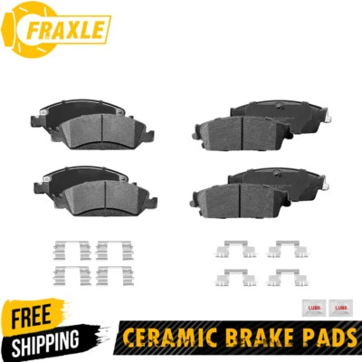 8* Front Rear Ceramic Brake Pads For 2008 -2013 2014 Cadillac Escalade ESV EXT Foto 1 de 4