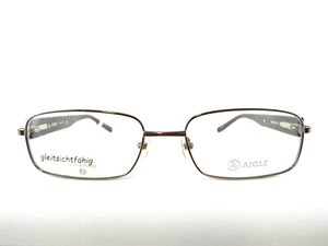 Braune Herrenbrille Brillenfassung braun eckig mit Federbügeln Materialmix - Bild 1 von 7