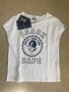 A BATHING APE Women's Trim T-Shirt BAPE x COACH Exclusive Print - M White - Picture 1 of 3
