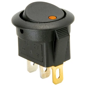 [3DMakerWorld] SPST Automotive Round Rocker Switch with Amber LED 12V - Picture 1 of 1