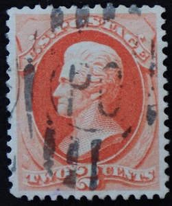 U.S. Used Stamp Scott #178 2c Jackson. Superb. "PO" Duplex Cancel. A Gem! - Picture 1 of 2