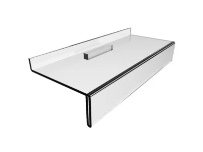 FIXTUREDISPLAYS Clear Slatwall Shoe Shelf Plexiglass Lucite Shoe Display Slatwall Shelf Holder