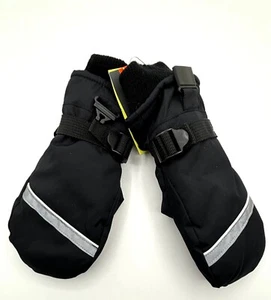 Ski Mittens Kids Sz Age 4-7 Black All In Motion Winter Gloves Snow Warm Silver - Picture 1 of 10