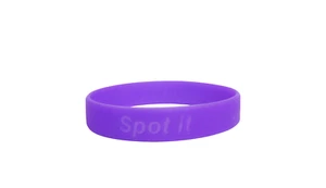 10 pulseras de investigación benéfica para meningitis púrpura SPOT IT - excelente compra a granel - Imagen 1 de 2