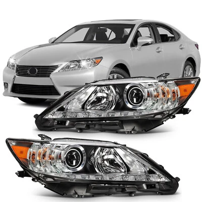 Pair For 2013-2015 Lexus ES350 ES300h Base Sedan 4-Door Headlights Assembly - Image 1 of 4